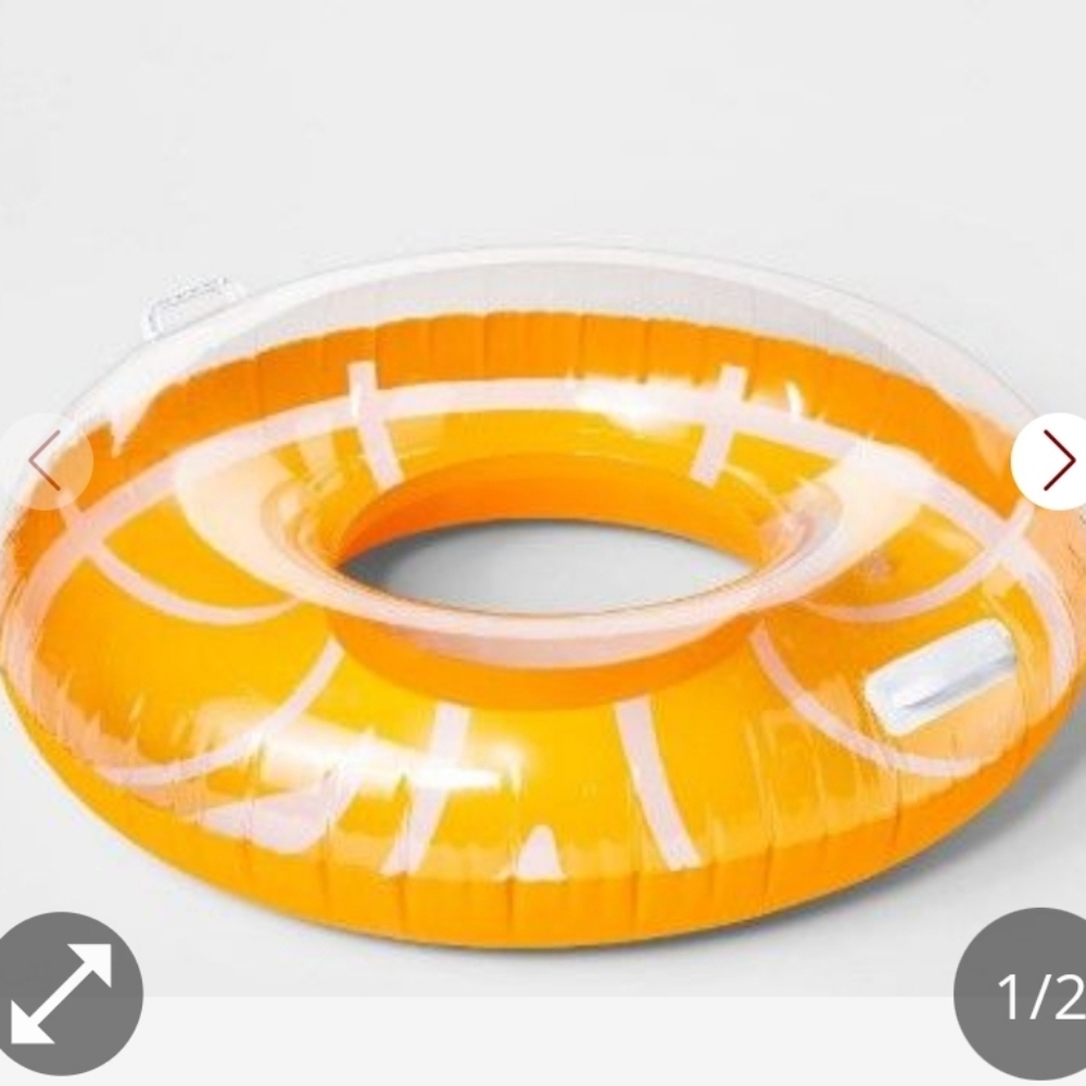 Bright Orange Kids Inflatable Swim Ring